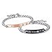 Produktbild LHKJ Herren Damen Lieben Armband für Paare,Pärchen Armreifen aus Edelstahl,partnerarmband in Schwarz Rosegold