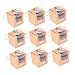 Zerodeko 10pcs Boxes Kraft Cupcake Boxes Wedding Cake Stands Treat Boxes with Window Dessert Containers Mini Muffins Cake Packaging Boxes Ribbon Carton Bottom Bracket Kraft Paper