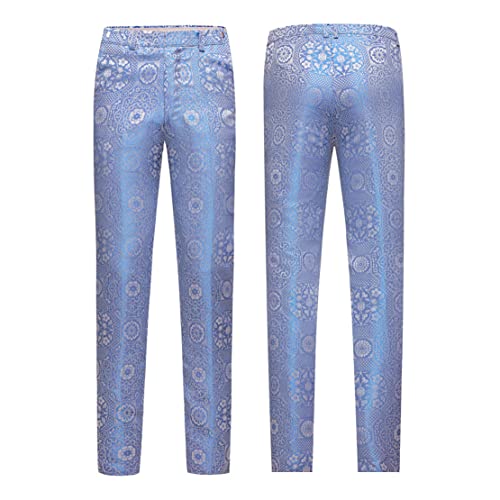 Men's Luxury Partten Printed Suit Shawl Lapel Blazer Pants Fashion Slim Fit Wedding Tux3