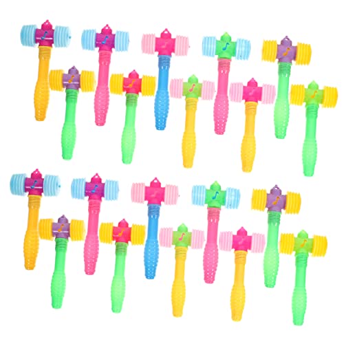 Garneck Plastic Squeaky Hammers for Boys and Girls 24pcs Mini Hitting Mallet Toys Children's Gavel Toy Pounding Hammer Set