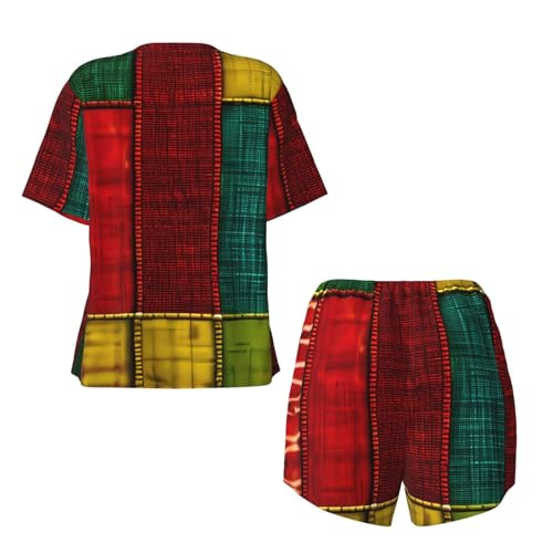 Pyjama à manches courtes anti-chaleur ensemble fluide imprimé 1 - 6