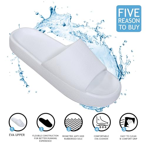 Image of Comfortable Cushioned Sole Arch Support Sliders | Durable Lightweight Flexible Style | Casual Flats Footwear Man | Ultra Soft Sliders for Adult | Stylish & Anti-Skid