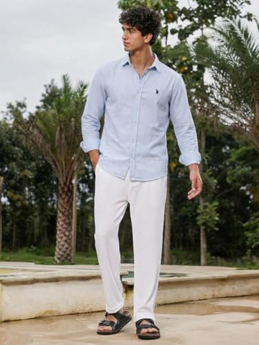 Image of Formal Striped Shirt for Men| Premium Cotton| Full Sleeves| Slim Fit |Breathable Fabric.09