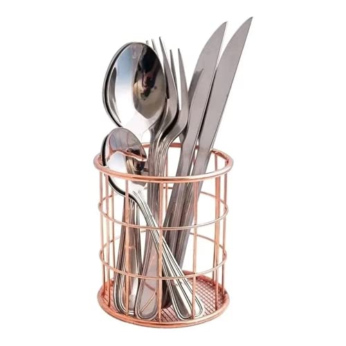 Porta Treco Escorredor Talher Lápis Caneta Pincel Rose Gold