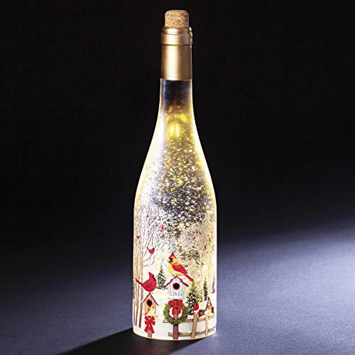 Christmasbyromanincswirlbottlechristmascardinalscene117hledholidayhomedecorchristmasgiftforwinelovers  Urban Country Home Decor Christmas by roman inc swirl bottle christmas cardinal scene 117h led holiday home decor christmas gift for wine lovers  urban country home decor