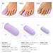 Bukihome Silicone Toe Protectors - 12 Pack Gel Toe Sleeves Toe Protectors - Toe Caps Toe Cushions for Pain Relief, Toe Protection for Corns, Calluses (Lavender, Large)