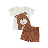 Paket: 1 x T-Shirt, 1 x Shorts. Größe: 0-6 Monate, 6-12 Monate, 12-18 Monate, 18-24 Monate, 2-3 Jahre. Bitte überprüfen Sie die Größentabelle in den Bildern.