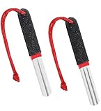 SANTUO 2 Stück Fischhakenschärfer Angelhaken-Schleifschleifstein Doppelseitig Hook Sharpener Schleifstein Hakenschärfer aus Diamantmaterial Angeln mit Griff und Hängende für Outdoor Angeln