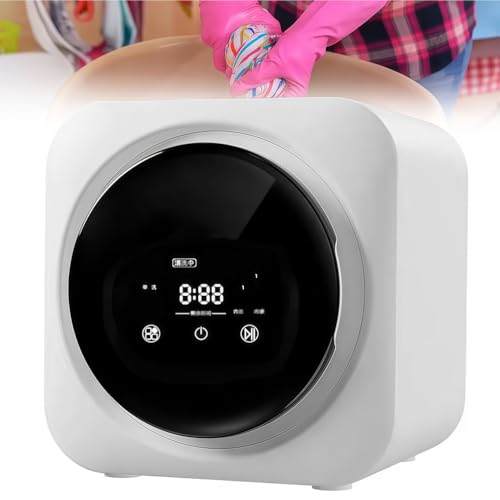 BESTXH Mini Lavadora, Mini Lavadora Y Secadora PortáTil 2 En 1, Secadora Compacta con Tambor De Acero Inoxidable con Panel De Control LCD, para Ropa PequeñA, Ropa Interior,Blanca,Wall Mount Model