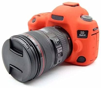 Silicon Cover for Canon 5D Mark IV Camera Case, Professional Silicone Rubber Camera Case Cover Detachable Protective for Canon 5D Mark IV - RED