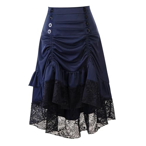 Robe-jupe gothique pour les représentations théâtrales et scènes en bleu L