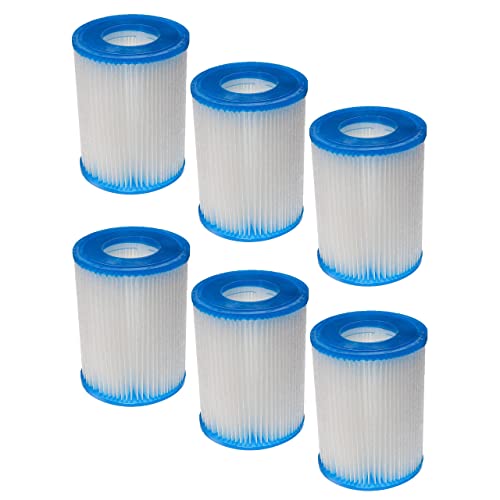 vhbw 6X Cartuccia Filtro Compatibile con Bestway 58386, 58383 Piscina, Pompa Filtro - Filtro dell'Acqua Bianco/Blu