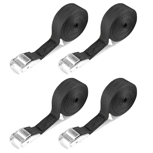 MFCGHXR Correas de Amarre para Motocicleta Paquete de 4 1 Metro con Correas de Amarre Ajustables con Hebilla de Liberación Rápida para Motocicleta Carga Remolque Camión Sup Kayak Equipaje