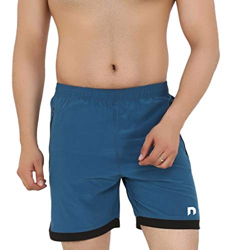 Image of NEVER LOSE Gym Short,Workout Short, Cycling Short, Sport Short, Men's Short Teal Blue
