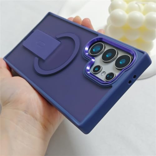 Étui magnétique S25 Plus antichoc transparent avec support pliable