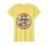1776–2026 All-Star Patriotic Baseball Design T-Shirt, Women, Lemon Yellow, X-Large