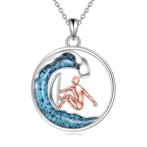 Collier argent sterling 925 haut de gamme avec sa turquoise fine