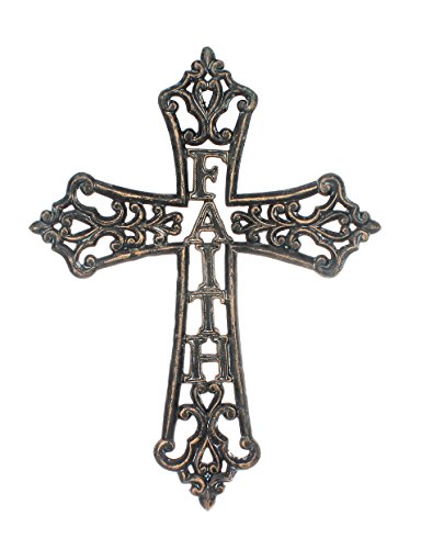 Stonebriar Collection Cast Iron Faith Wall Cross #TOP21