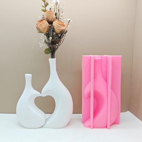 Pots de fleurs en résine époxy avec moule silicone cœur - 4
