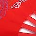 Chinese Tai Chi Folding Fan, Right Hand Wushu Dance Practice Training Fan, Red Tai Chi Martial Arts Kung Fu bamboos Fan, for Men and Women Performance, Festival, Dance, Decorations(Red)