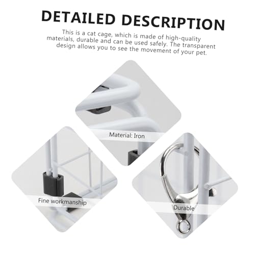 Beavorty 1 Unidade gaiola dobrável para gatos transporte pet Transporte de animal de estimação caixa