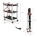 Crescent SITERUNNER, 3 Shelf Heavy Duty Folding Jobsite Cart - 300-lb Capacity, F3SCBL