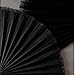 Chicvillage Large Bamboo Wall Fan, Giant Wall Hanging Fan For Decoration, Headboard Decor For Bed Room, Vintage Retro Asian Craft Decor, 47 Inches (Black)