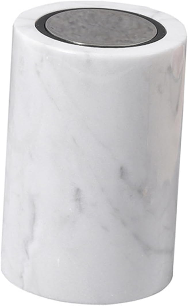 PRETYZOOM Unique Marble Swab Box Creative Storage Holder for Toothpicks Swabs for Bathroom Kitchen Office and Dining Room Material