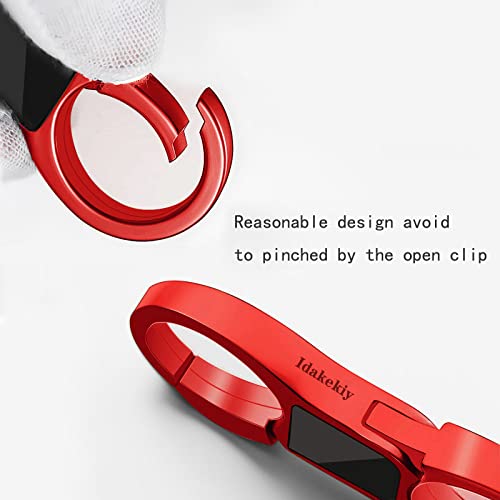 image for Idakekiy Key Chain Quick Release Spring with 4 Key Rings Heavy Duty Ca