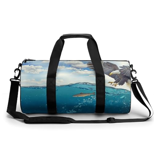 Sac de sport gym oiseau et poisson 45x23x23cm compact pour weekend