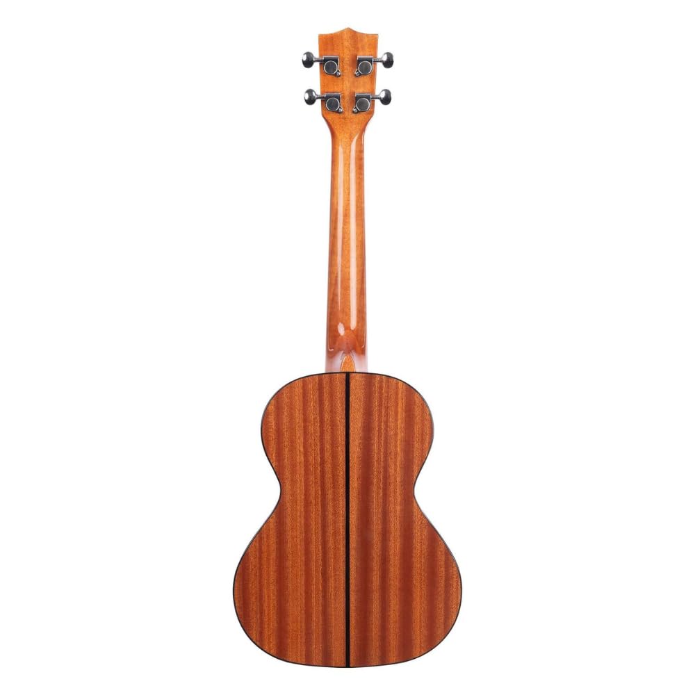 Kala Tenor Ukulele, Solid Spruce Top Mahogany, Bundle with Kala Klipz Tuner and Polishing Cloth - Blue - Image 3