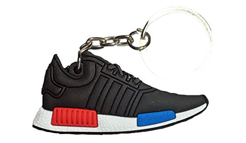 PDTXCLS Yasirona Black Blue Lush Red NMD Runner 2D Flat Sneaker Keychain