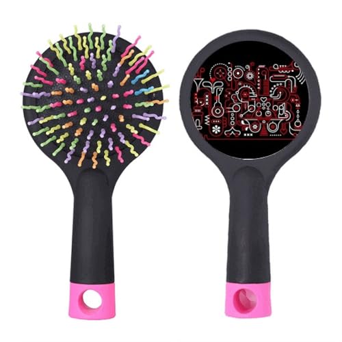 Brosse à cheveux démêlante Graffiti Street rouge et blanche pour votre routine