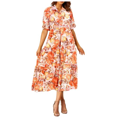 Robe d'été longue boutonnée pour femme, vêtement fluide pour plage et vacances