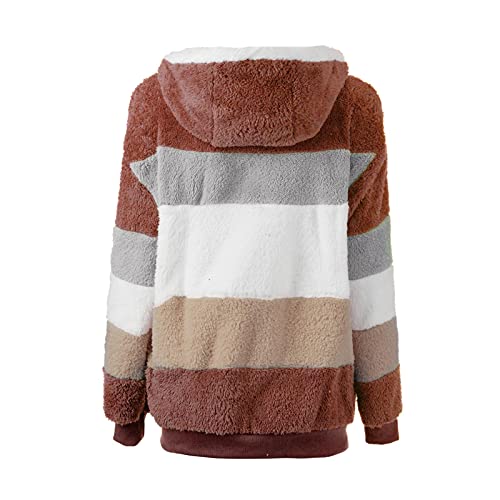 abrigo de mujer,Henniu Moda feminina inverno casaco de pelúcia unido com capuz manga longa zíper bol