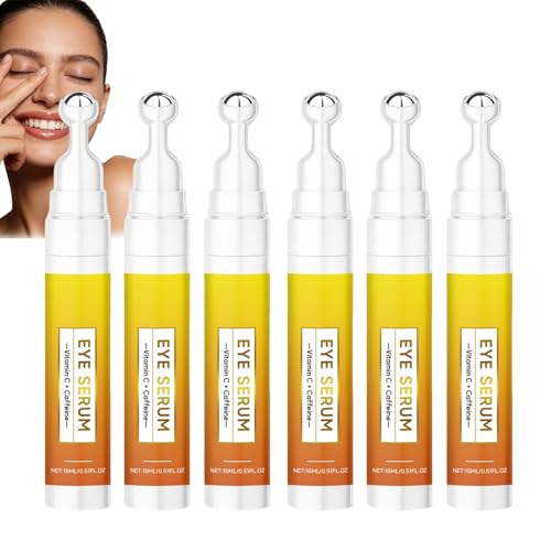 Cernes et poches : sérum yeux caféine anti-âge avec applicateur roller massant frais