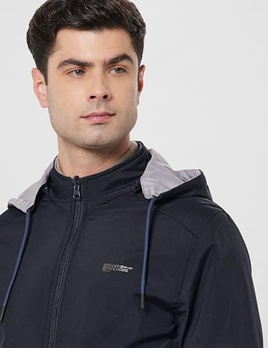 Image of Qube By Fort Collins Men's Polyester Standard Length Regular Fit Reversible Winter Jacket with Ribbed Cuffs & Hood - Warm, Stylish & Versatile