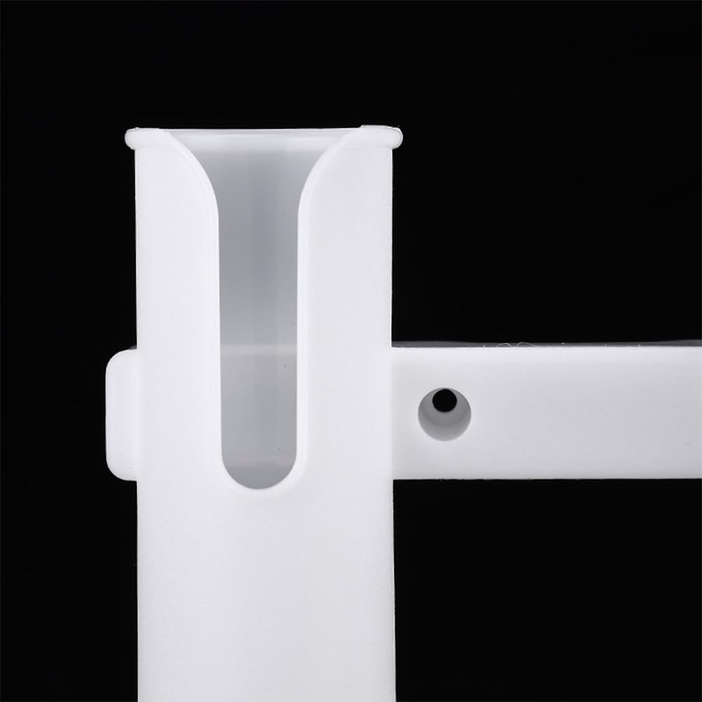 3 Tubes Link Fishing Rod Holder Bracket Plastic (White)