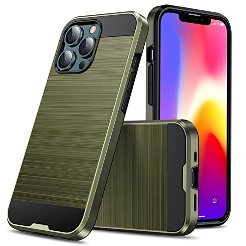 Coque de téléphone simple et mode en TPU vert armée pour iPhone 12 Pro
