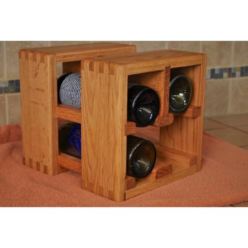 Soporte para Botellas de Vino de Madera 9x9x11 pulgadas miniatura 3