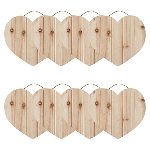 Make Market 11" Wood Pallet Heart Plaque, 8 Pack