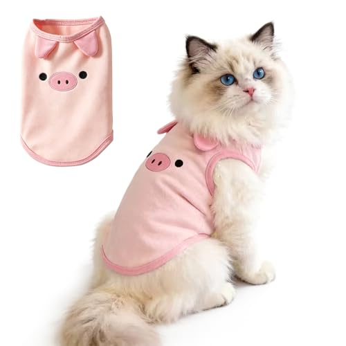 MAQILO Katzenbekleidung,Sphynx Kleidung,Shirt für Katzen,Katzenpullover,Sommer & Wintertauglich(M)