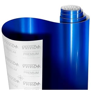 VViViD Gloss Liquid Metal Brilliant Blue Vinyl Car Wrap Film (1ft x 5ft)