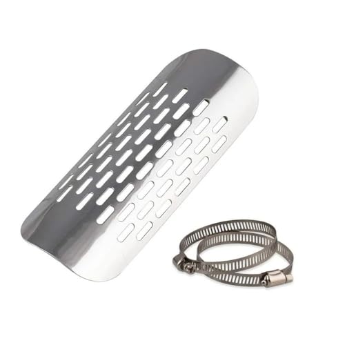 Protector de tubo de escape para motocicleta negro kit de aislamiento térmico universal
