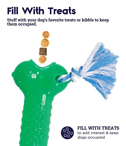 Image of Petstages Orka Bone Green Treat-Dispensing Dog Chew Toy