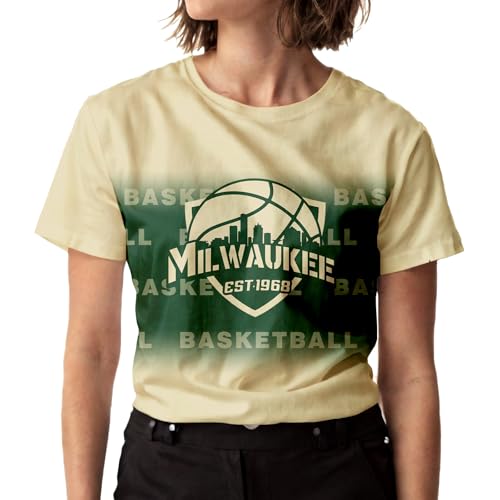 Lztgift Camiseta de basquete City Silhoutte Shield Basketball Gradient Shirt Pull On Apparel Gift fo