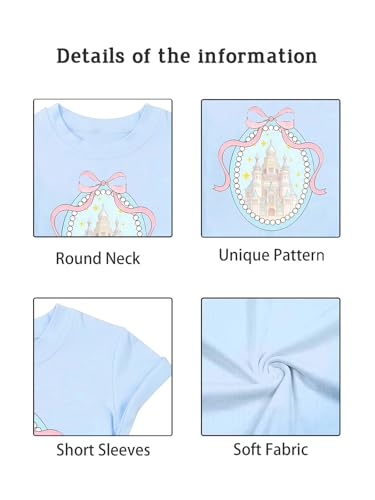 Image of Magical Shirt for Girls Magic Kingdom Graphic Tshirt | Cute Family Vacation Kids Short Sleeve Tops