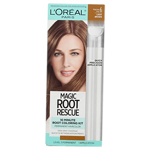 L’Oreal Paris Root Rescue Coloring Kit, Light Brown 6 by L’Oreal Paris