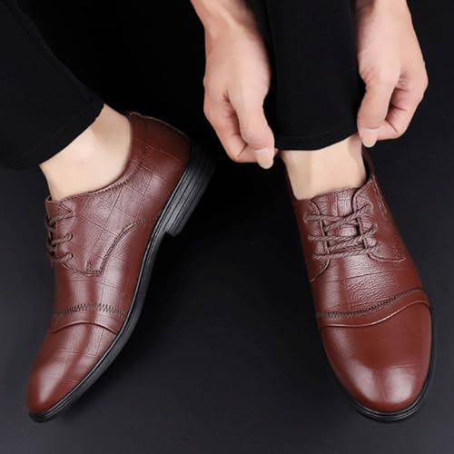 Stylish Comfortable Leather Oxford Shoes Men's Premium Lace Up Office Business Event Dress Footwear2