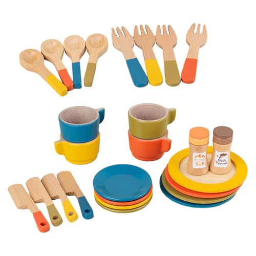 Service à thé en bois cadeau fille pour stimuler l'imagination